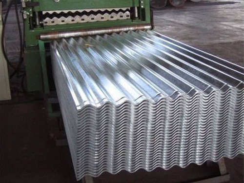 Galvanized corrugated steel sheet